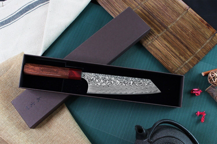 Yoshimi Kato 16.5cm SG2 Damascus japanilainen käsintehty bunka veitsi