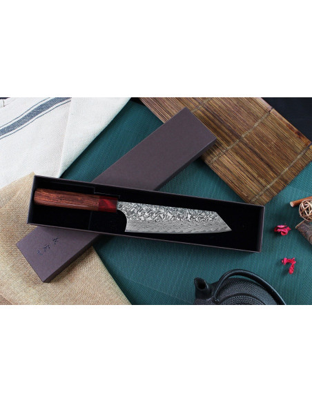 Yoshimi Kato 16.5cm SG2 Damascus japanilainen käsintehty bunka veitsi