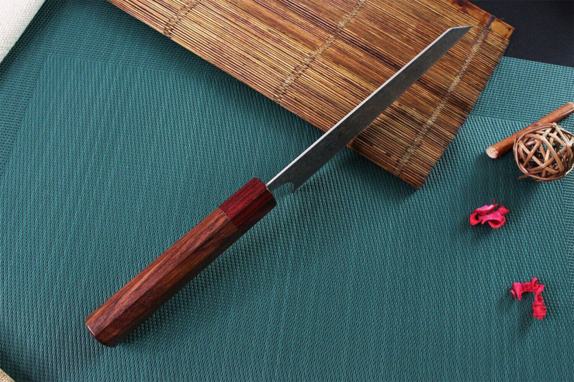 Yoshimi Kato 16.5cm SG2 Damascus japanilainen käsintehty bunka veitsi