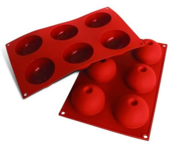 Silicon Flex professionell form 300x175mm 6 halva sfärer 7,5cm