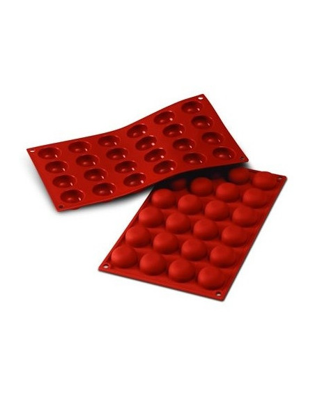 Professionelle Silikonform Silicon Flex 300x175mm 24 Pompons 3.4cm