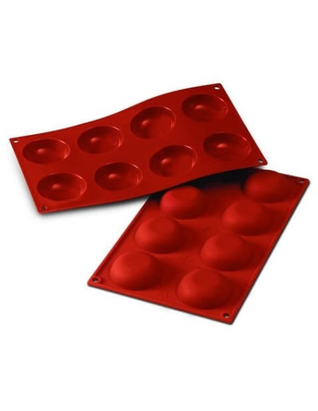 Professionelle Silikonform Silicon Flex 300x175mm 8 Pompons 6cm