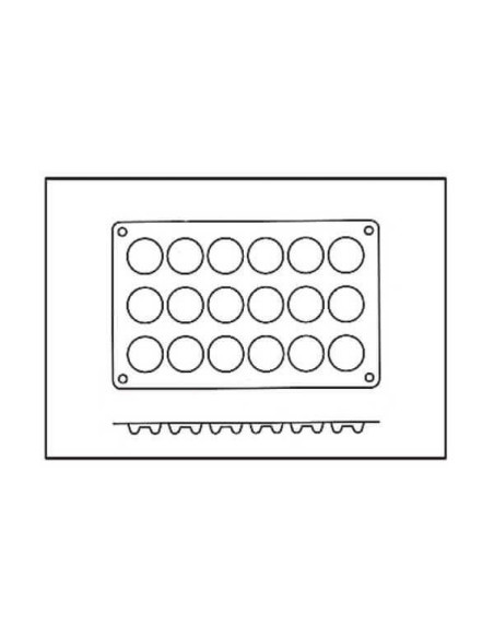 Silicon mold professionnel Silicon Flex 300x175mm 18 mini savarins