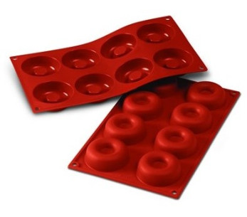 Silicona Flex molde profesional 300x175mm 8 savarins 6,5cm
