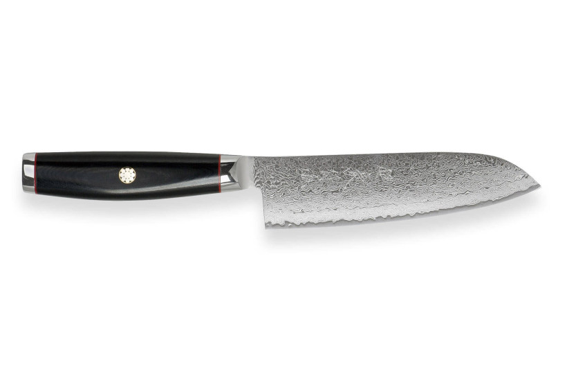 faca santoku japonesa faca santoku Yaxell SuperGou Ypsilon 16,5cm Damascus 193 camadas