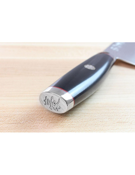faca santoku japonesa faca santoku Yaxell SuperGou Ypsilon 16,5cm Damascus 193 camadas