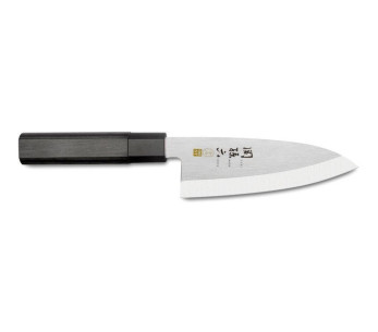 Kai Seki Magoroku Kinju japansk deba-kniv 1K6 stål, fasad