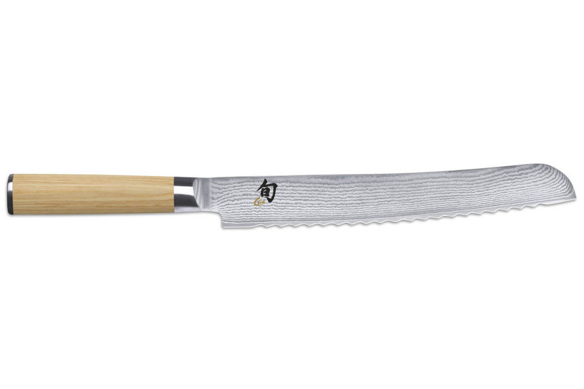 Kai Shun Klassisk hvit damask 33 lag 23 cm japansk brødkniv