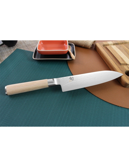 Kai Shun Classic Hvit damask 33 lag 18 cm japansk santoku-kniv