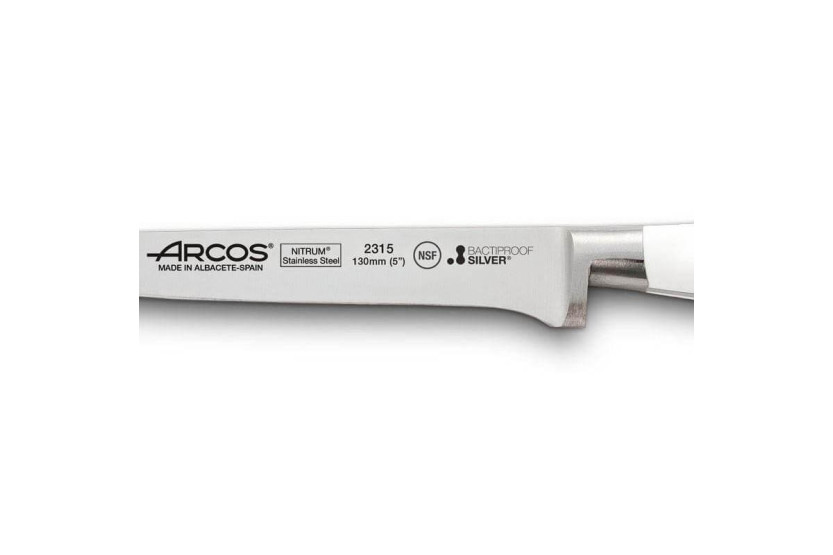 Riviera White Arcos gesmeed uitbeenmes 13cm NITRUM®-staallemmet