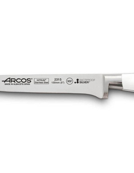 Riviera White Arcos taottu luuttomaksi leikkaava veitsi 13cm NITRUM®-teräksestä valmistettuterä