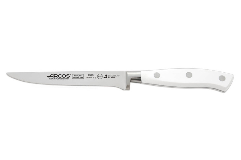 Riviera White Arcos gesmeed uitbeenmes 13cm NITRUM®-staallemmet