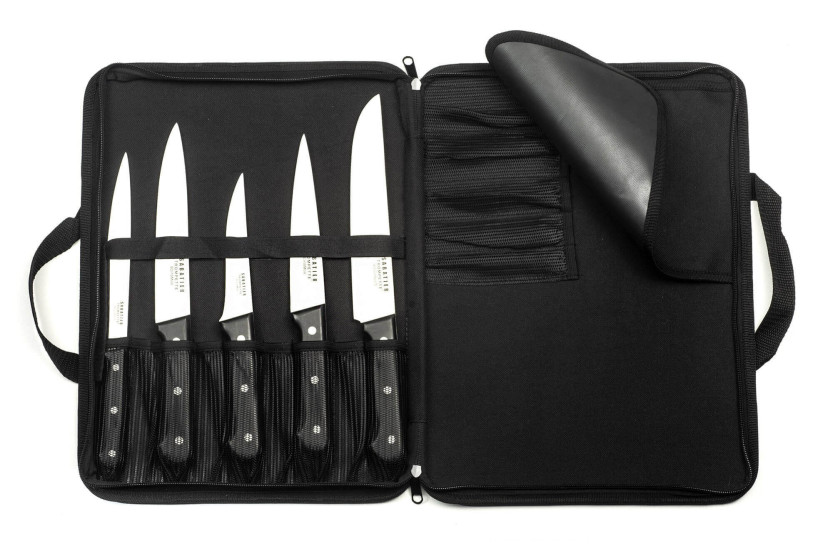 Ekstra flatt etui 5 Sabatier Trompette Universal slakterkniver