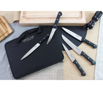 Estuche extraplano con 5 cuchillos de carnicero Sabatier Trompette Universal 2