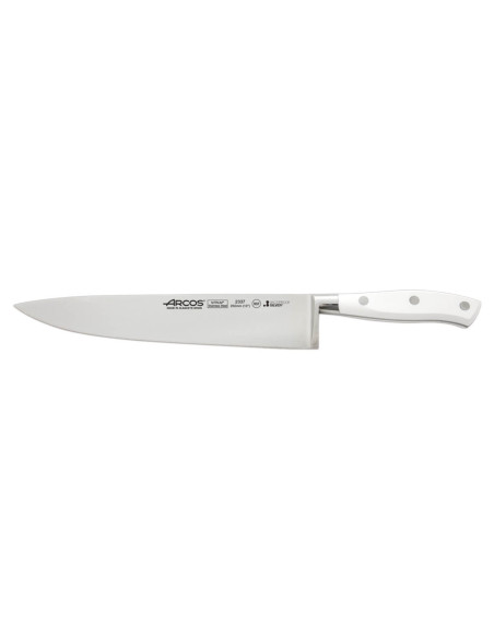 Riviera White Arcos smedet kokkekniv 25 cm NITRUM®-stålblad