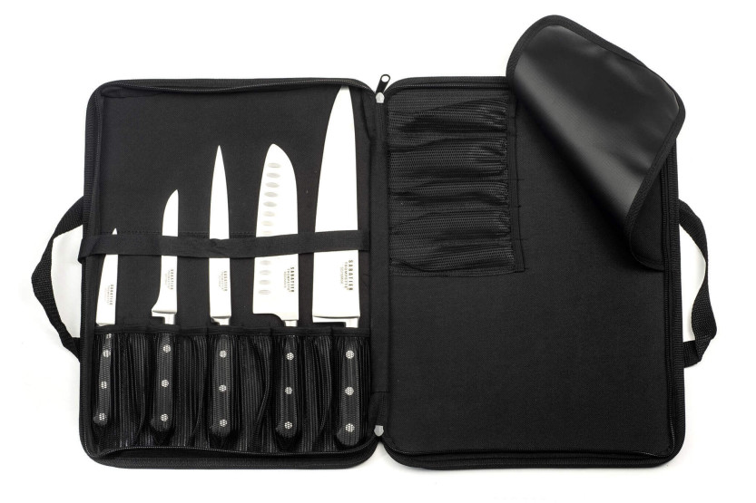 Extra flacher Koffer 5 Küchenmesser Sabatier Trompette Origin