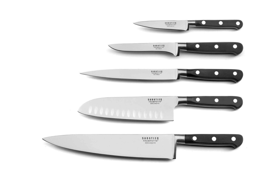 Estojo extra-plano 5 facas de cozinha Sabatier Trompette Origin