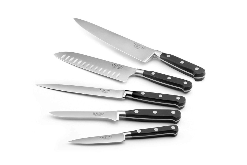 Extra-flat 5-knife Sabatier Trompette Origin case