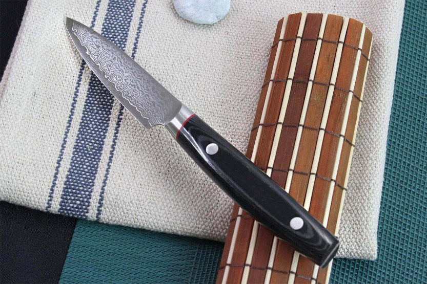 Japanisches Spickmesser Kanetsugu Saiun 9cm Damast 65 Schichten