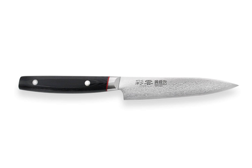 Kanetsugu Saiun 12 cm damaskus 65-lags japansk universalkniv
