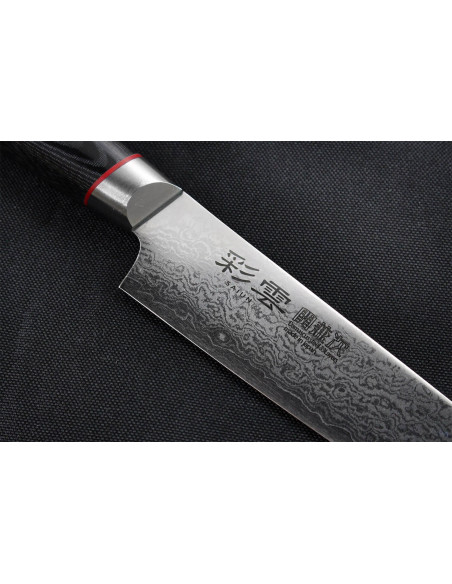 Kanetsugu Saiun 12cm Damasco 65-ply cuchillo universal japonés