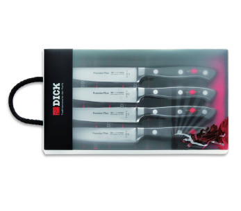 Conjunto de 4 facas para bife Dick Premier Plus com lâminas forjadas de 12 cm