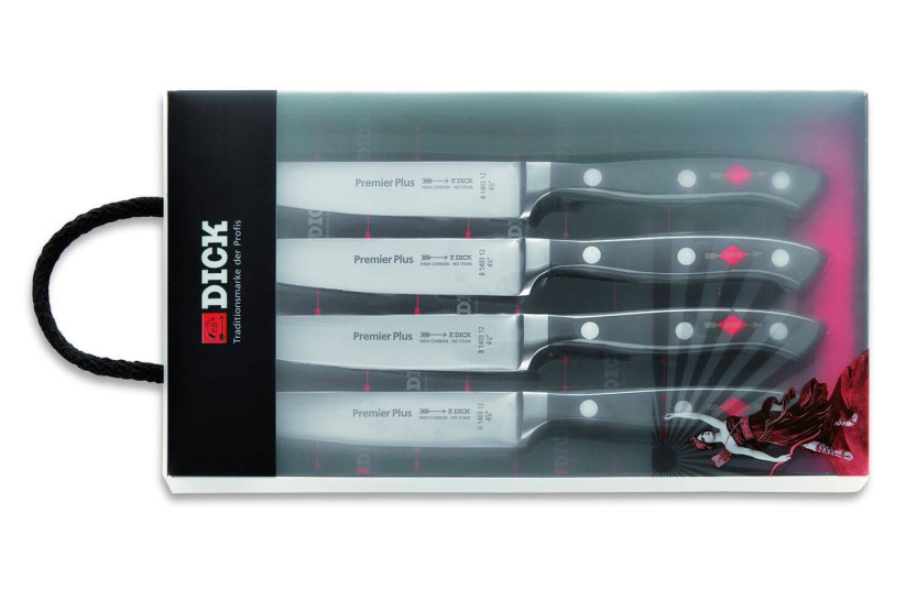 Conjunto de 4 facas para bife Dick Premier Plus com lâminas forjadas de 12 cm