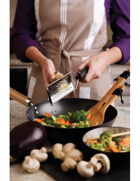 Microplane Gourmet grobe Reibe mit schwarzem Griff