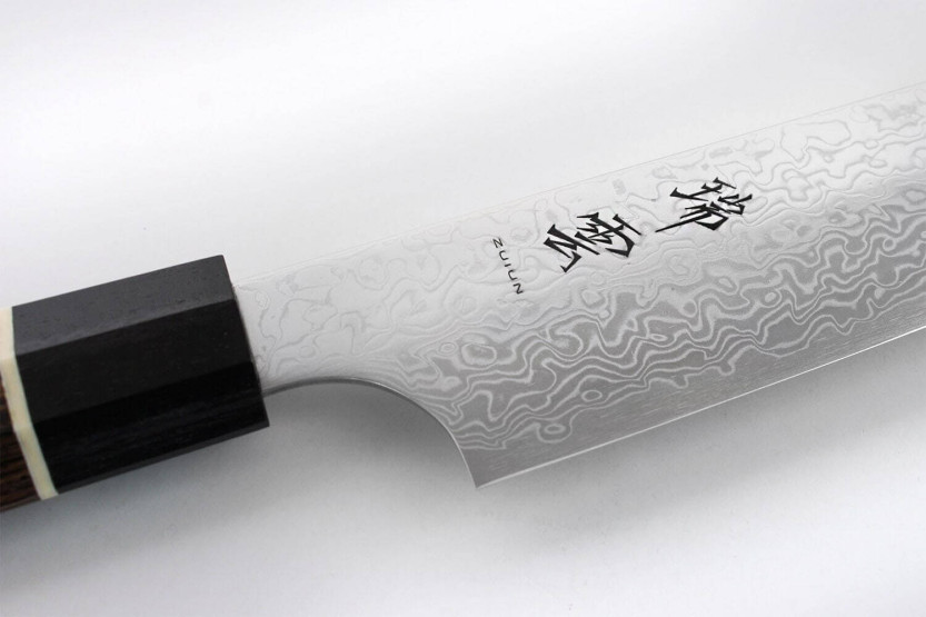 Kanetsugu Zuiun acero SPG2 damas 21cm cuchillo de chef japonés Kiritsuke