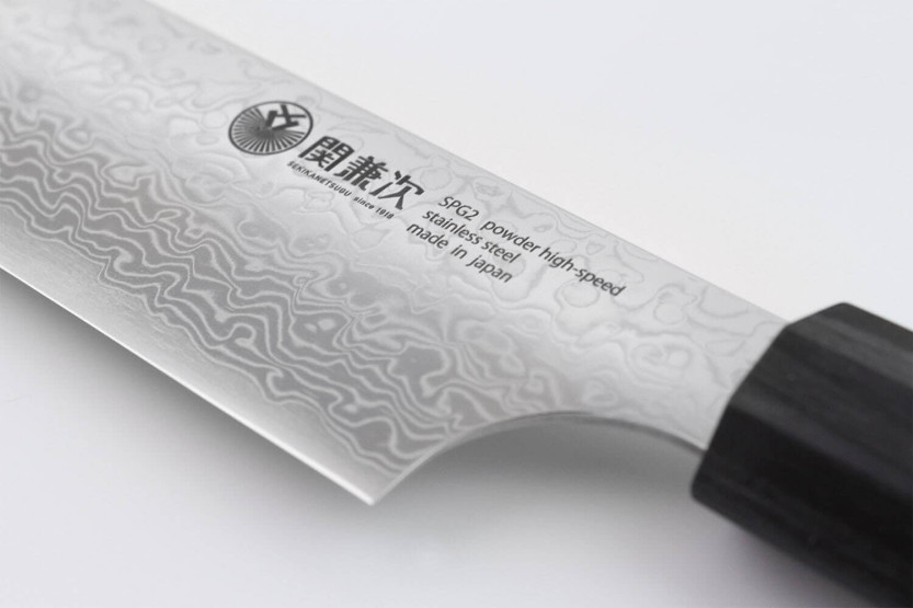 Kanetsugu Zuiun acero SPG2 damas 21cm cuchillo de chef japonés Kiritsuke