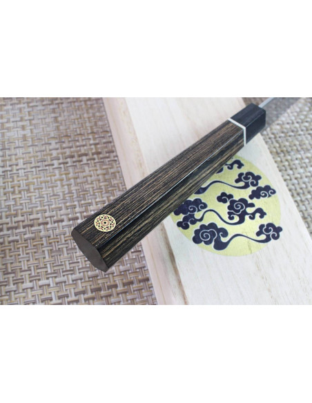 Kanetsugu Zuiun acero SPG2 damas 21cm cuchillo de chef japonés Kiritsuke