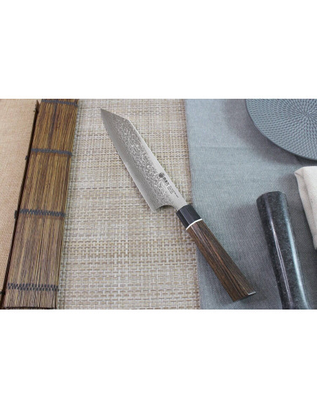 Kanetsugu Zuiun acero SPG2 damas 21cm cuchillo de chef japonés Kiritsuke
