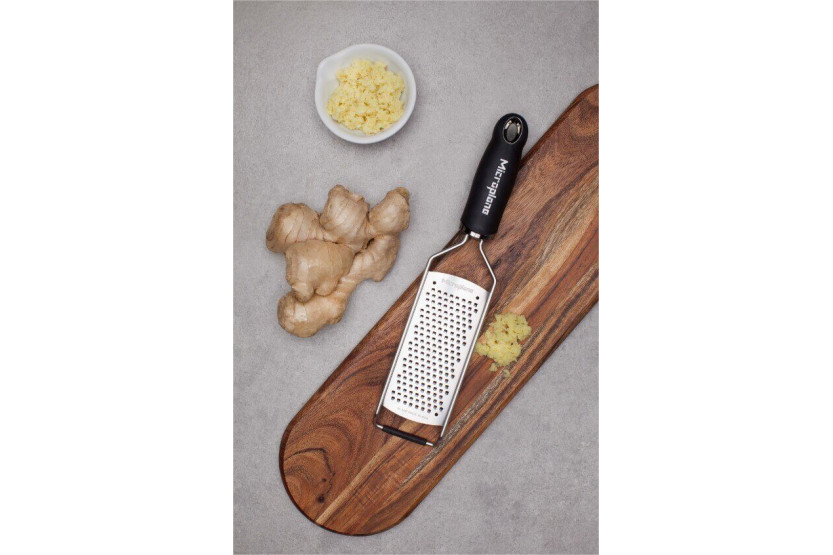 Microplane Gourmet grobe Reibe mit schwarzem Griff