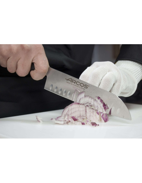 Riviera Arcos gesmeed santoku mes met granton rand santoku mes 14cm lemmet