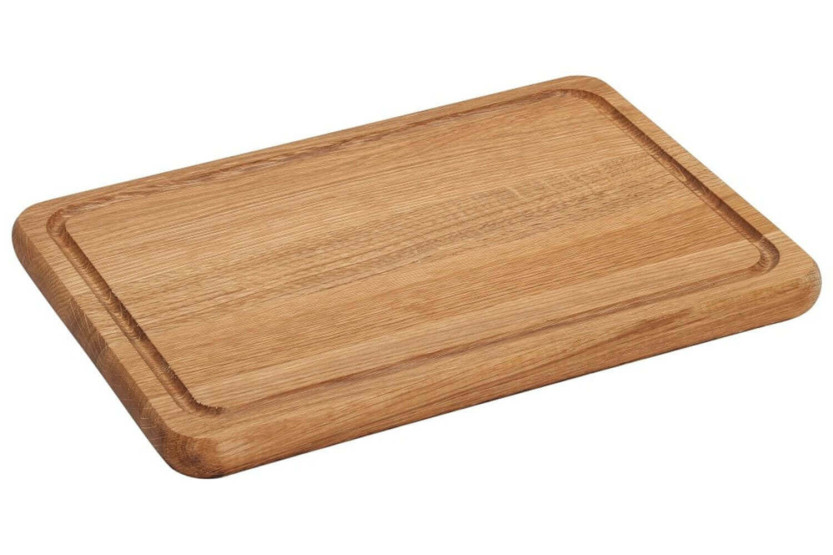 Wood4Food skærebræt med rende 35x25cm - Egetræ