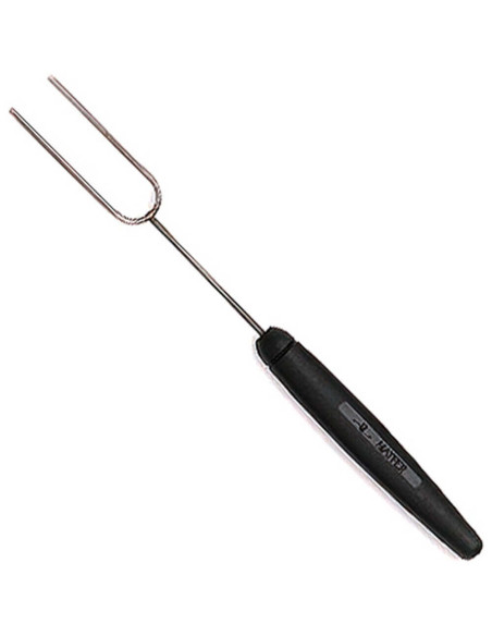 Tenedor de inmersión de alambre de acero inoxidable con mango de polipropileno negro