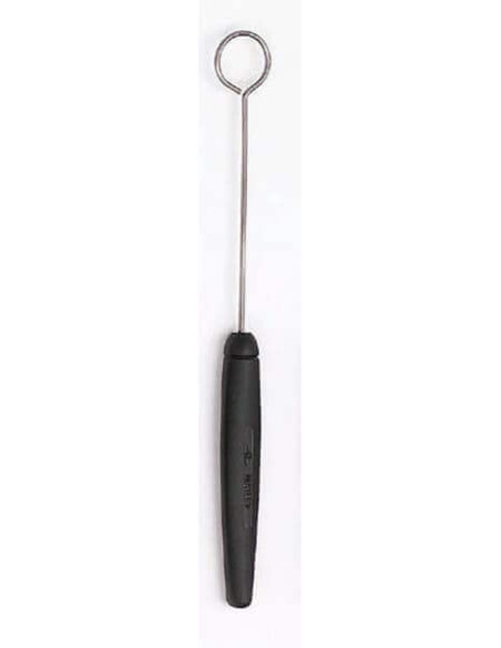 Husillo de inmersión redondo de alambre de acero inoxidable y mango de polipropileno negro