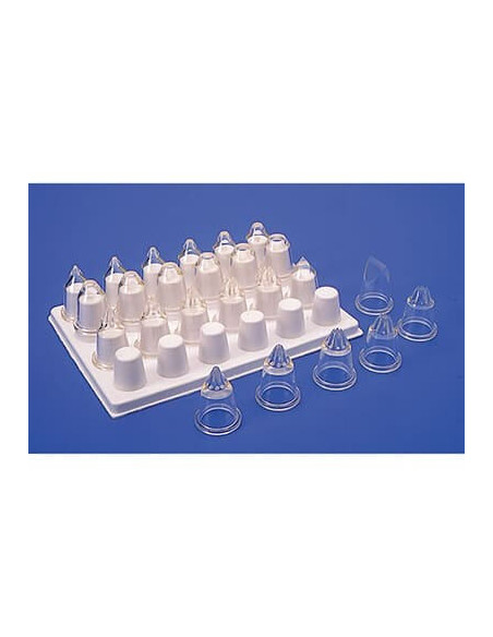 Box of 24 transparent polycarbonate matfer "pastry chef's choice" sockets