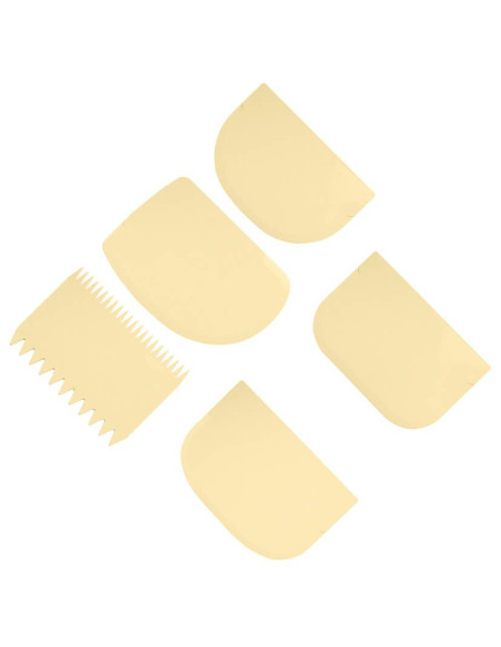 Set aus 4 Teighörnern + 1 Backkamm