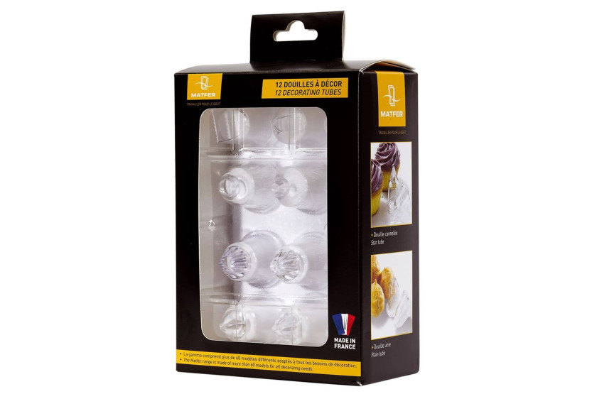 Caja de 12 estuches de policarbonato transparente Matfer "pastry chef's choice