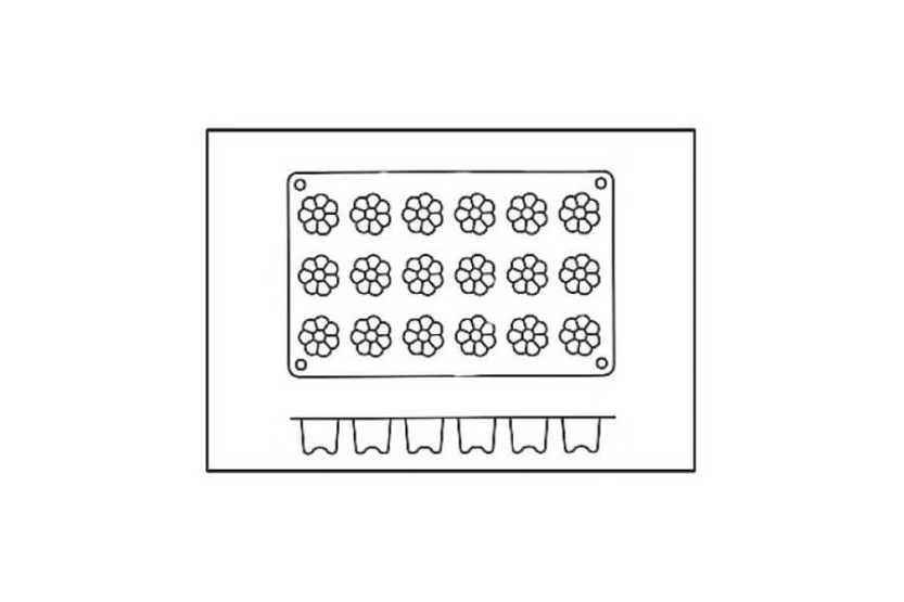 Silicon Flex Profi-Silikonform 300x175mm 18 Mini Cannelés