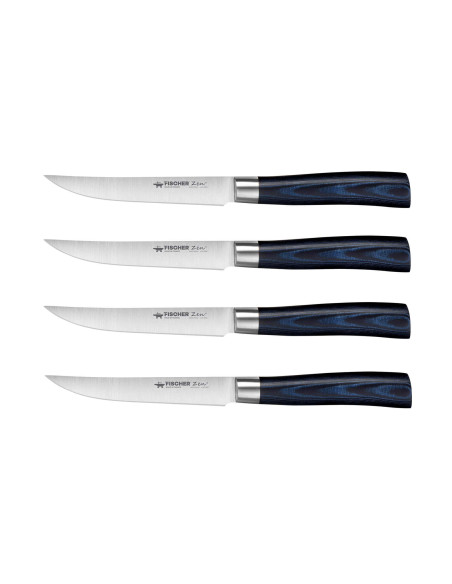 Juego de 4 cuchillos fileteros Fischer ZEN pro de dureza extrema