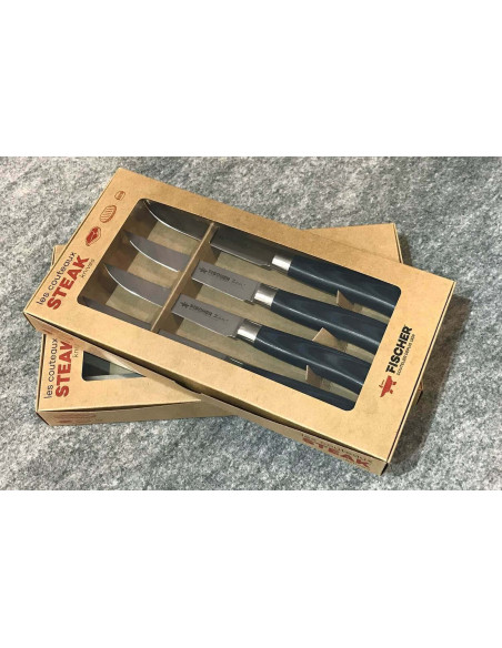 Set van 4 Fischer ZEN extreme hardheid pro steakmessen