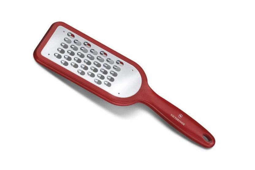 Victorinox escofina mediana con mango rojo + funda protectora