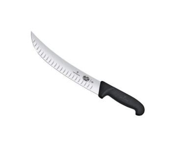 Victorinox Fibrox slakterkniv, med granton-eggblad med reversert rygg