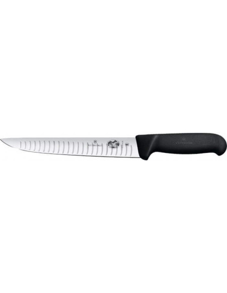 Victorinox Fibrox blødende/skjærende kniv i rustfritt stål med granton-eggblad