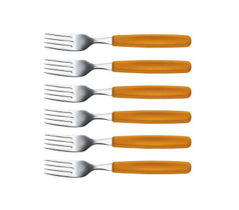 Box of 6 Victorinox SwissClassic forks orange polypropylene handle