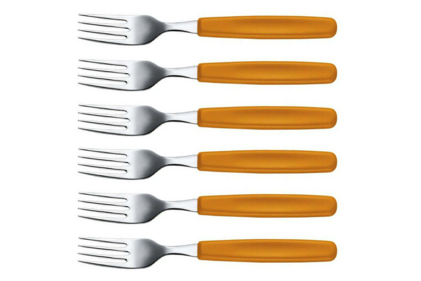 Box of 6 Victorinox SwissClassic forks orange polypropylene handle