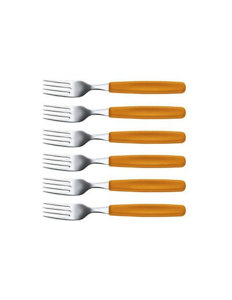 Box of 6 Victorinox SwissClassic forks orange polypropylene handle