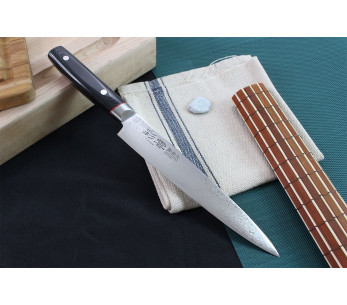 Kanetsugu Saiun cuchillo japonés 21cm damasco 65 capas 2